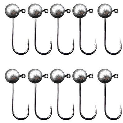 10pcs/lot 1g 2g 3.5g 5g 7g 10g Round Ball Jig Head Fishhook